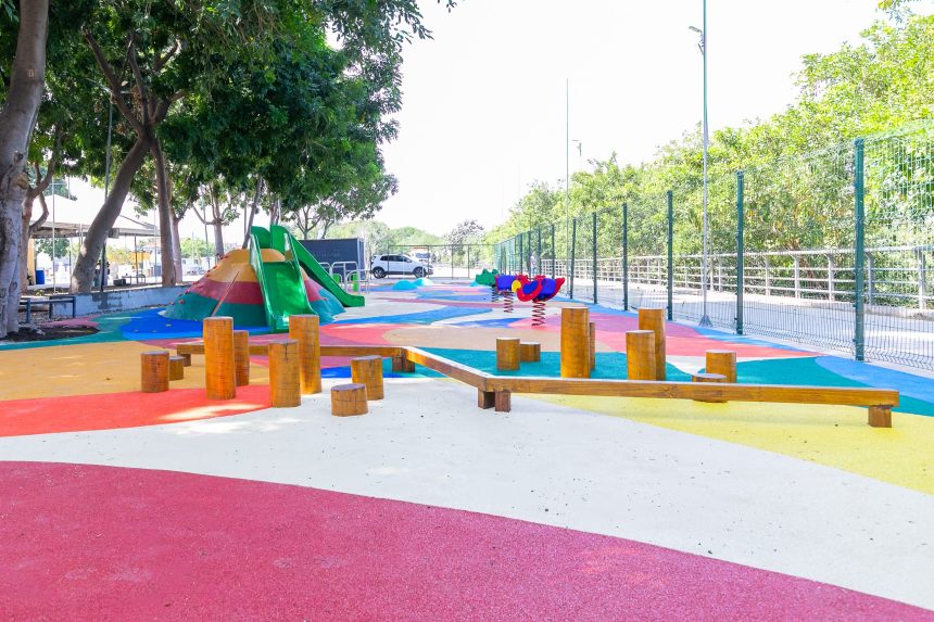 Prefeitura de Cuiabá entregou novo playground na Orla do Porto e ampliou espaços de lazer para famílias cuiabanas
