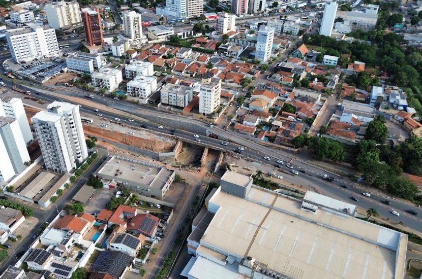 CUAIBÁ-MT: Obras do novo viaduto da Avenida Miguel Sutil avançam para etapa de lançamento de vigas