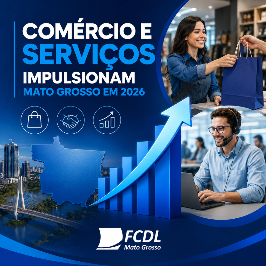 Comércio e setor de serviços impulsionam economia de Mato Grosso em 2026, conforme levantamento da federação das CDLs