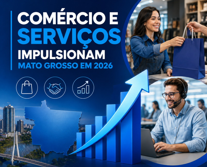 Comércio e setor de serviços impulsionam economia de Mato Grosso em 2026, conforme levantamento da federação das CDLs