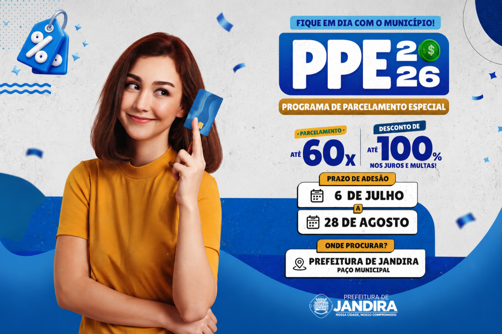 Jandira lança parcelamento especial com desconto de até 100% em juros e multas jandira-lanca-parcelamento-especial-com-desconto-de-ate-100%-em-juros-e-multas