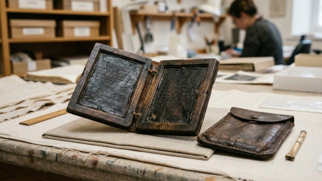 arqueologos-encontram-em-uma-latrina-medieval-um-caderno-de-700-anos-ainda-intacto-e-com-inscricoes-em-latim-legiveis