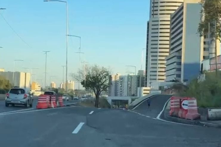 Trânsito no novo viaduto da avenida Miguel Sutil é liberado em duas pistas